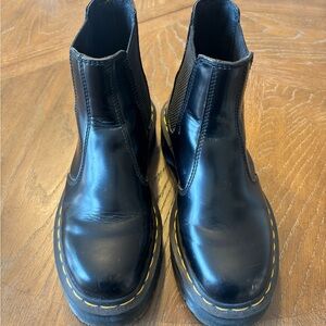 Dr. Martens Black Boots with Yellow Accents